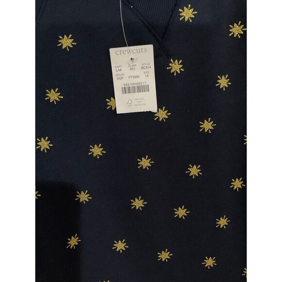Crewcuts-Navy Blue Stars-Girls Dress-Size 14 - Picture 4 of 4